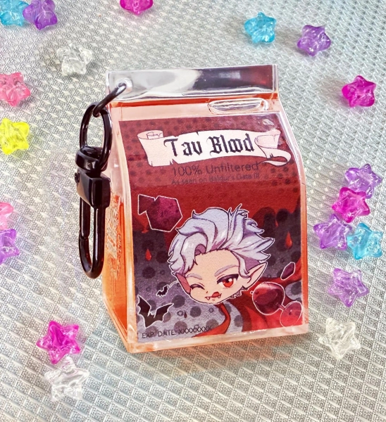 Astarion BG3 (Baldur's Gate 3) Milk Shaker Keychain