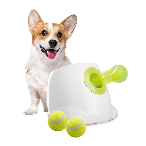 All For Paws Automatic Tennis Ball Launcher for Small to Medium Sized Dogs, 3 Balls Included, Mini - Walmart.com