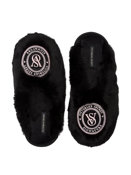 Chaussons en fausse fourrure à bout fermé