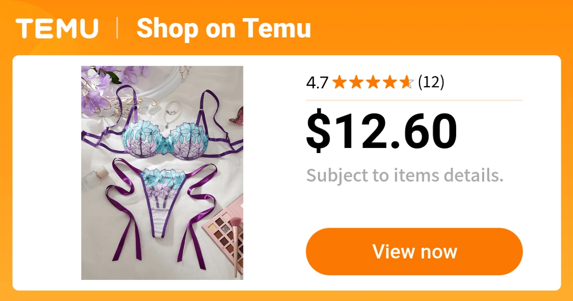 womens colorful floral embroidered lingerie set sheer - Temu