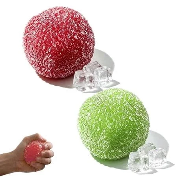 2pcs Crunchy Squishy Stress Ball, Waxberry Moldable Crunchy Stress Balls, Brown