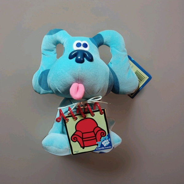 1998 Blues Clues Plush With Handy Dandy Notebook Viacom Eden Toys Vtg NOS