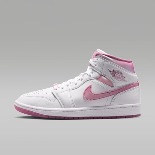 Air Jordan 1 Mid SE Schuh (Damen) - Weiß/Desert Berry - Size 5