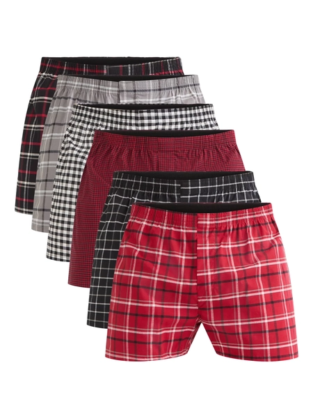 George Men's Woven Moisture-Wicking Stretch Boxers, 6-Pack, Sizes S-2XL - Walmart.com