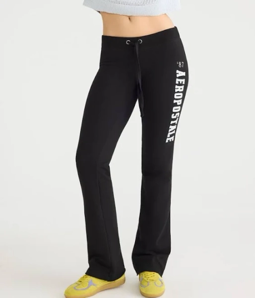 Aeropostale Women's 87 Fit & Flare Cotton Sweatpants