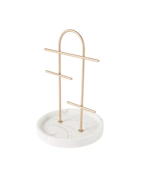 Marble Look Jewellery Stand - Assorted - One Size