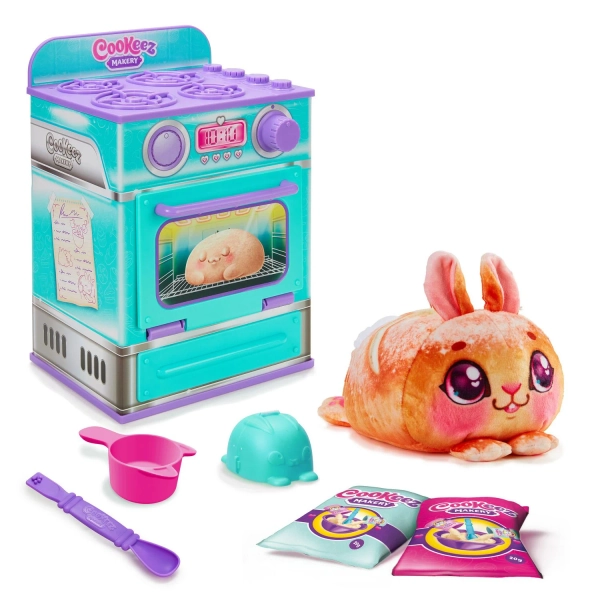 Cookeez Makery Oven Playset with Bread Plush Toy, Scented Plush Included