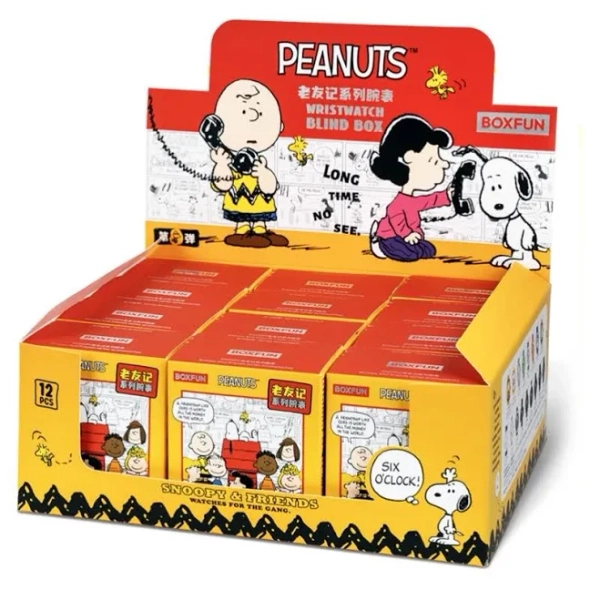 Hot Snoopy & Friends Collectible Mystery Watch Blind Box Surprise Cartoon Watches Gift Set