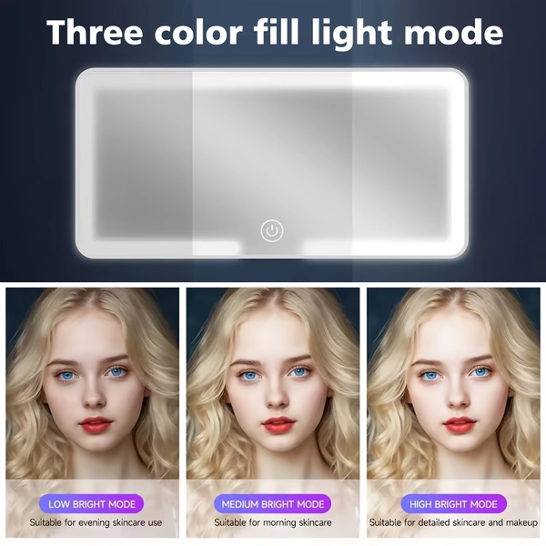   ultra thin version car visor vanity   3 light - Temu