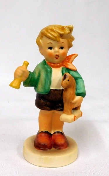 Hummel "Boy with Wood Rocking Horse &amp; Horn" Figurine #239/0 TMK-5 ~ 3-1/2" tall