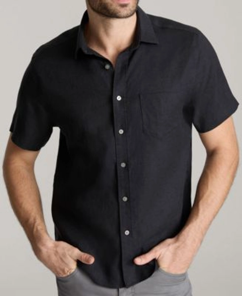 Men's Slim Fit Wrinkle Resistant Linen Cameron Button Up Shirt