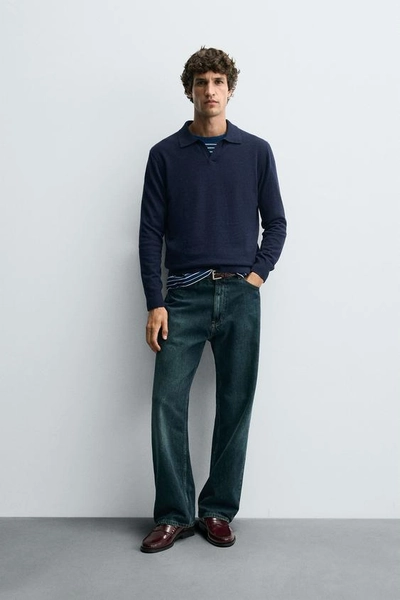 POLOSHIRT MIT STRUKTURMUSTER