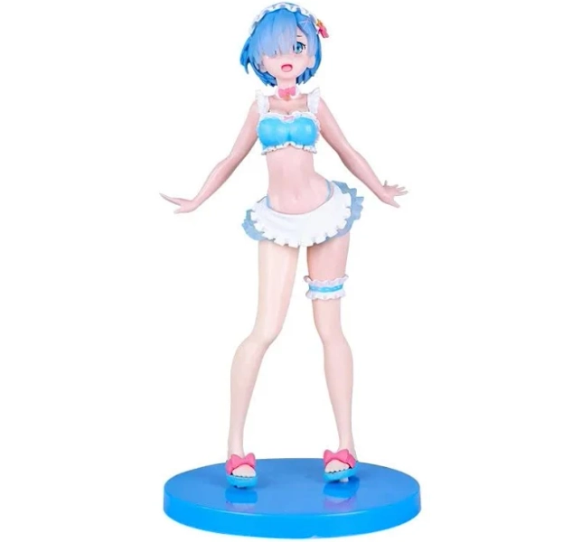 BANDAI 23CM Rem Anime Figure Re:Zero kara Hajimeru Isekai Seikatsu Kawaii Ram Crystal Wedding Dress