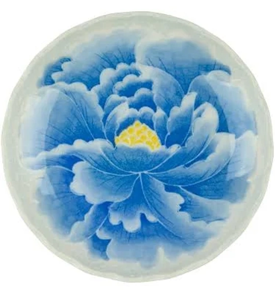 Japanese Porcelain Mamezara Peony Plate
