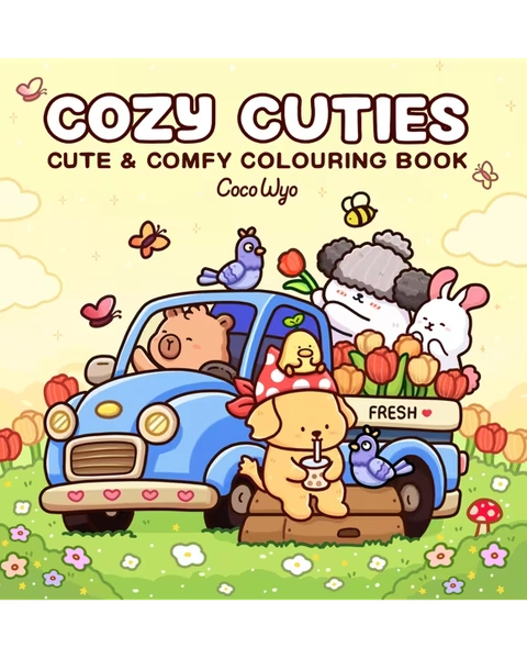 Cozy Cuties Cute and Comfy Colouring Book by Coco Wyo - Book