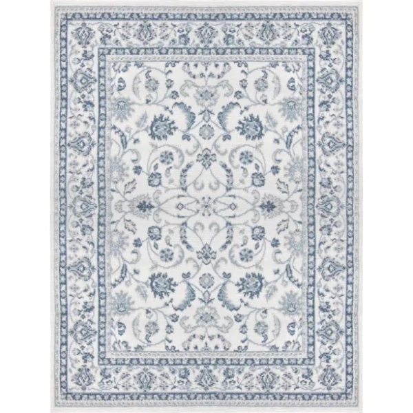 Mainstays Slate Blue Floral Indoor Area Rug