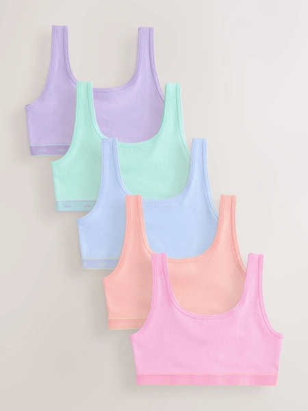 Pink/Orange Scoop Crop Top (5-16yrs)