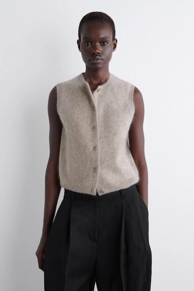 BRUSHED-CASHMERE WAISTCOAT