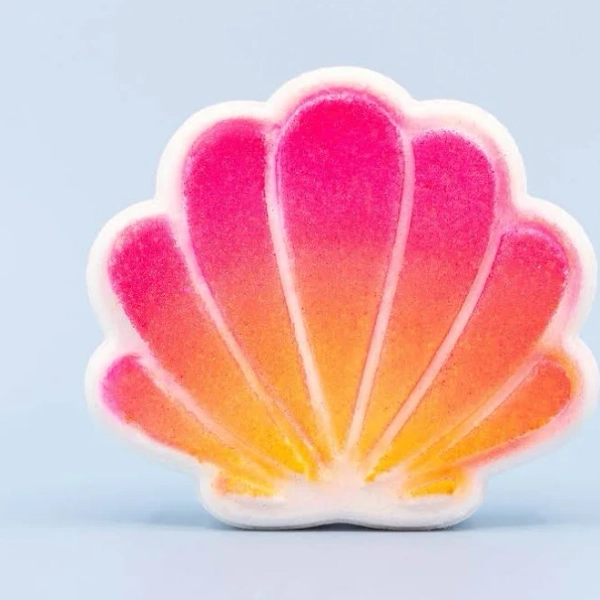 Rainbow Burst Hand Painted Sea Shell Bath Bomb
