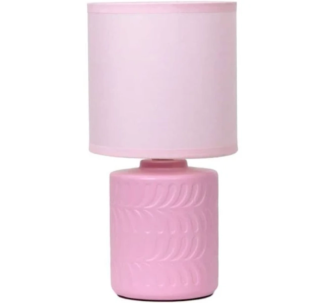 Simple Designs Chic Glow Mini Floral Patterned Ceramic Table Lamp