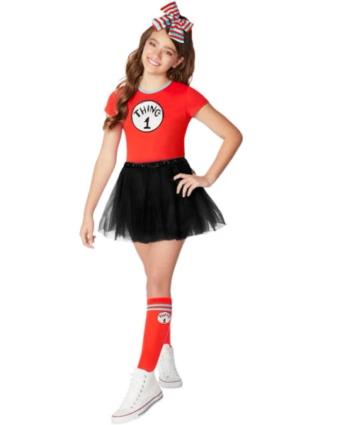 Spirit Halloween Kids Thing 1 and Thing 2 Costume Kit