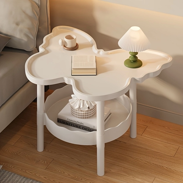 Modern Butterfly Coffee Table] Modern Butterfly-Shaped Coffee Table with Double-Layer Storage - Space-Saving Plastic Side Table with Elegant White Finish & Sturdy Legs, Easy Assembly for Living Room, Bedroom, Office - Compact Modern Furniture, Decorative Accent Center Table, Durable & Lightweight Design, Stylish and Portable with Smooth Curved Edges, Minimalist Aesthetic, Ideal for Small Spaces, Artistic Furniture Piece, Side Table For Living Room, Side Table Bedroom, End Tables Living Room, Small Table