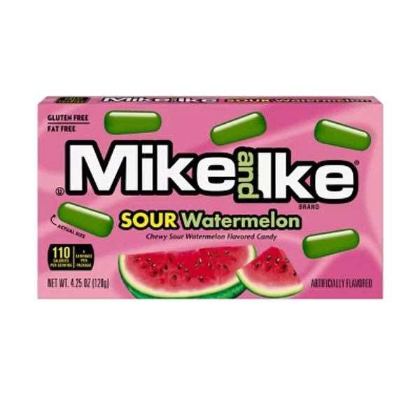 Mike and Ike Sour Watermelon Theater Box Candy - 4.25oz
