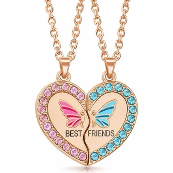 ZoeyShine Sweet Heart BFF Magnetic Friendship Necklace