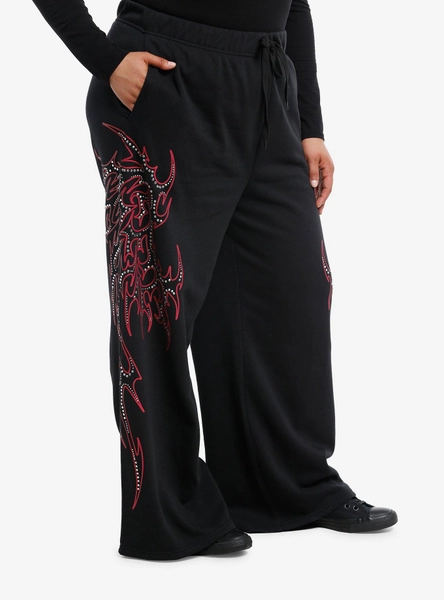 Tribal Rhinestone Girls Lounge Pants Plus Size
