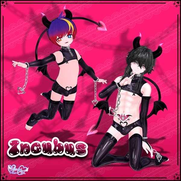 Mens Incubus Outfit メンズ インキュバス 衣装 セット VRChat Modular Avatar対応 Unitypackage