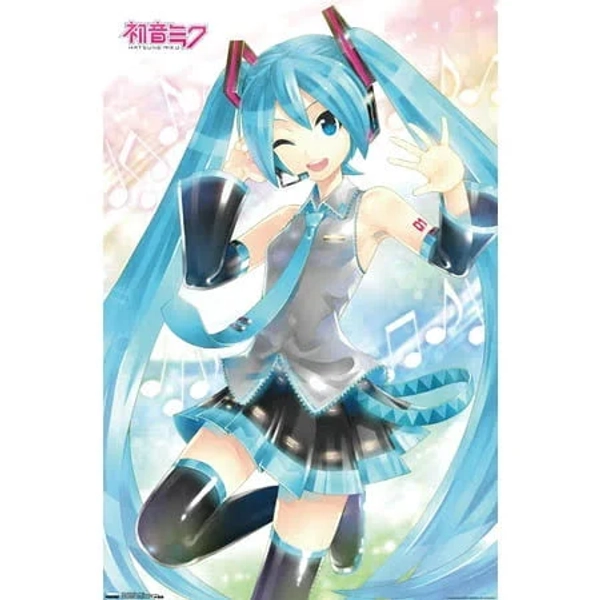 Trends International Hatsune Miku Waving Wall Poster