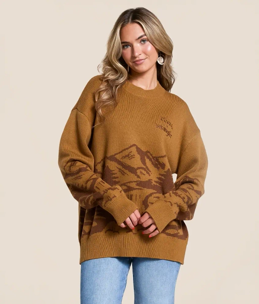 X-Small Dijon Embroidered Sweater