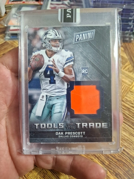 2016 Panini Tools of the Trade Dak Prescott Rookie RC Card Game Used Pylon Patch
