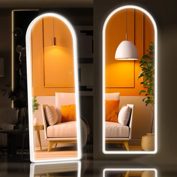 Full Length Mirror with Lights Arch Design