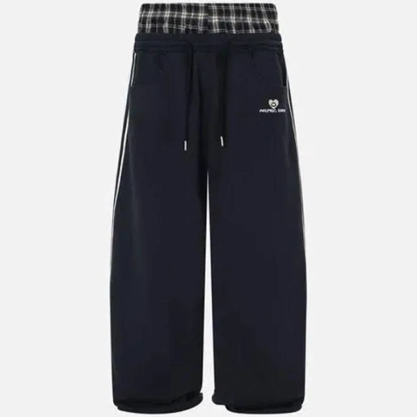 Double Waist Baggy Sweatpants In Multi