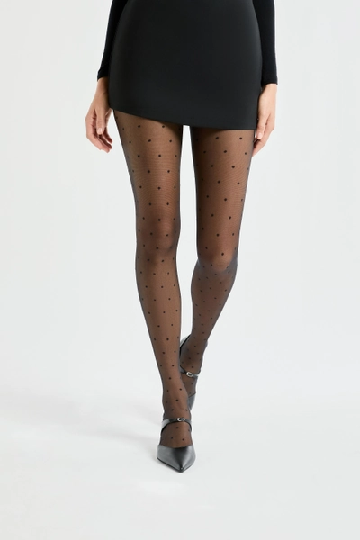 Collant transparent à motifs - 15D