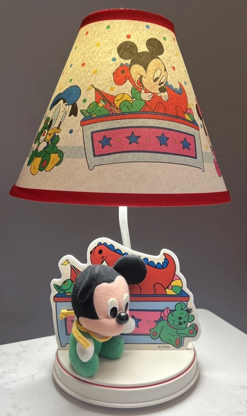 Dolly Disney Baby Mickey Minnie Donald Pluto Nursery Lamp Vintage 1980s Working
