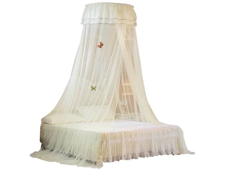 Sand Account Universal Dome Bed Canopy Single Entrance Fine Mesh, Princess Style, Easy Installation