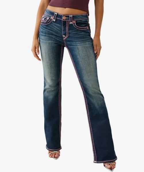 True Religion Women's Becca Bootcut Rope Stitch Jeans