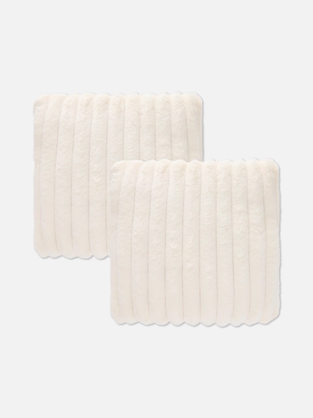 2pk Wide Ribbed Cushions