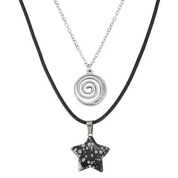 Women's Y2k Spiral Star Pendant Necklace Set