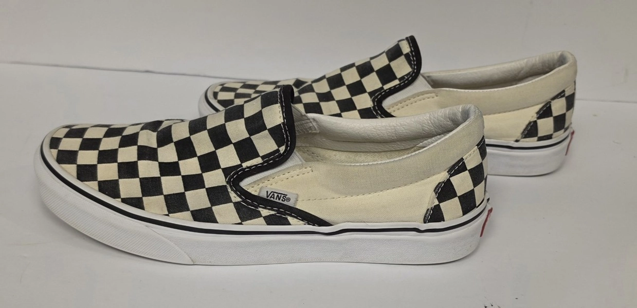 Vans Black/White Checkered Slip On Shoes 7.5 Men's 9 Women's 
