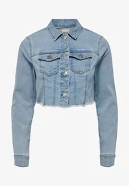 ONLWONDER CROPPED - Jeansjakke - light blue denim