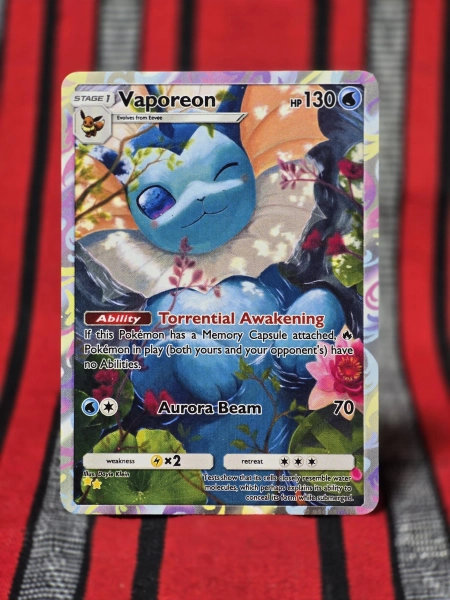 Vaporeon Fan Art TCG Pocket Pokémon Card