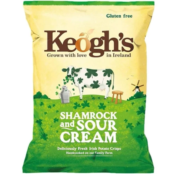 Keogh's Shamrock & Sour Cream Potato Crisps