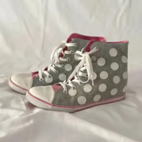 Andrea Grey High Top Platform Sneakers