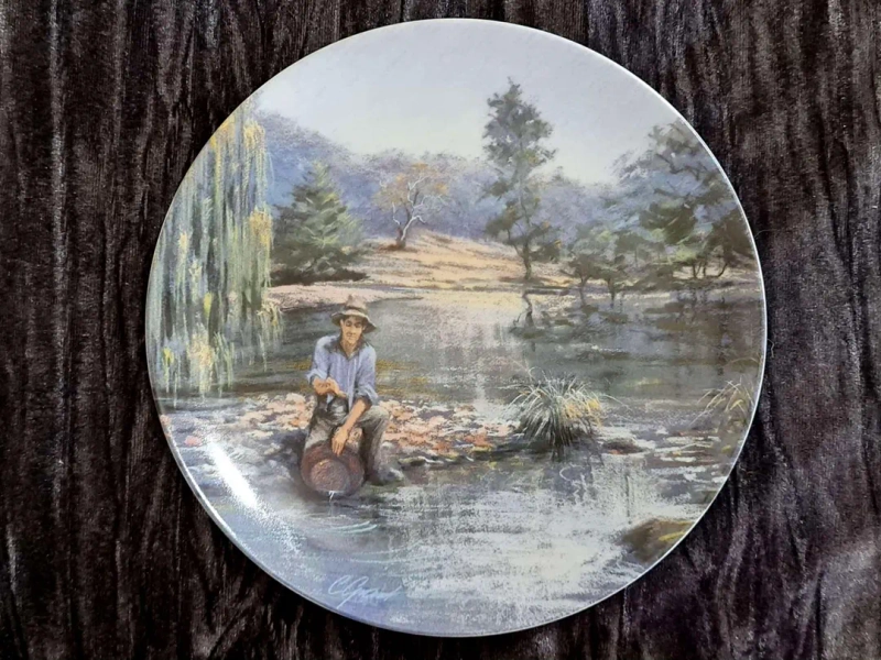 1990 the Goldpanner * Vintage Westminster China Collector Plate * Early Settlers Series by Colina Grant * - Etsy Australia