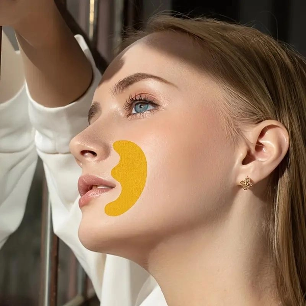 Facial Nasolabial Fold Patches - Nourish Skin &amp; Smile Lines, 10 Sheets, Firm Skin, Hydrate &amp; Moisturize, Brighten &amp; Lift Skin