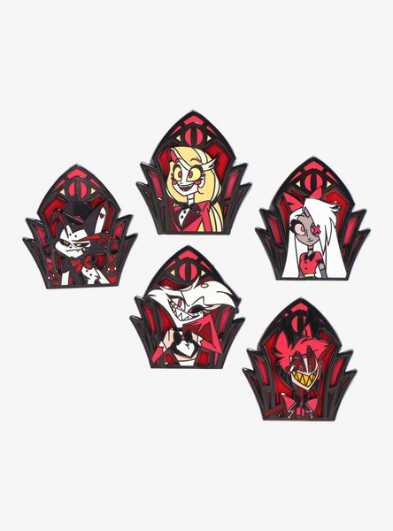 Hazbin Hotel Character Stained Glass Blind Box Enamel Pin Hot Topic Exclusive
