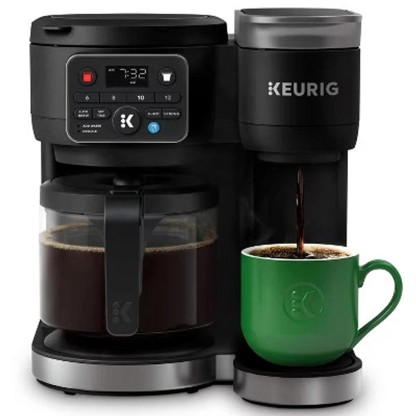 Keurig K-Duo Hot & Iced Single-Serve & Carafe Coffee Maker Black: Electric Drip Coffee Pot, 72 oz Capacity